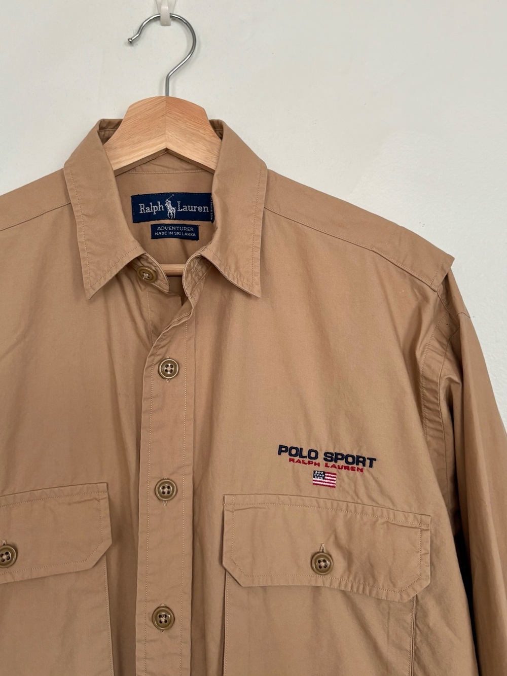 Ralph Lauren || Polo Sport Adventurer Button-Front Shirt Jacket Shacket Tan S